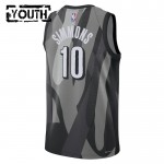 Maillot NBA Brooklyn Nets Ben Simmons Nike 2024-25 City Edition Gris Swingman - Enfant